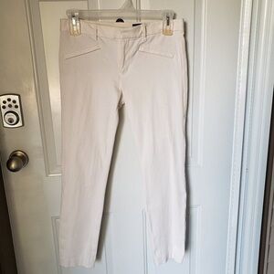 PURE ALFRED SUNG White Straight Leg Pants Size 14 (T2)
